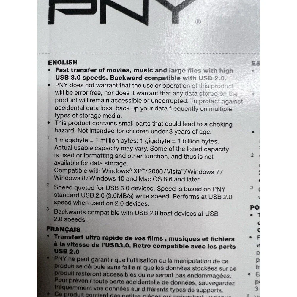 PNY USB 3.0 Flash Drive 128GB Red NEW